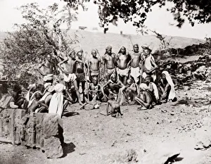 c. 1880s India - group of country men, farmers?