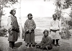 c. 1880s India - group of country people from near Darjeeling, northern India c. 1880s India - group of country people from near Darjeeling, northern India