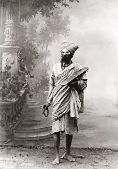 c. 1880s India - man with veiled face