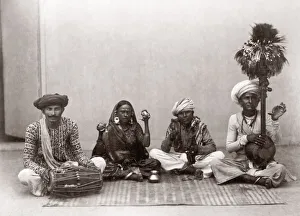 c. 1880s India - musicians and dancer