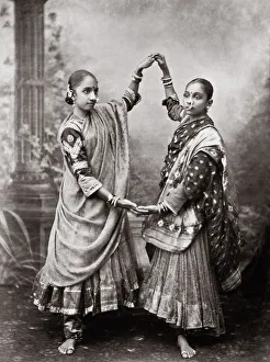 c. 1880s India - nautch girls, dancers