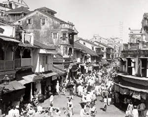 c. 1880s India - street scene, Bombay, Mumbai