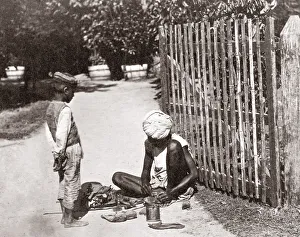 c. 1880s India - street worker - cobbler?
