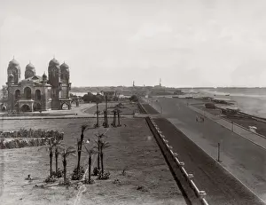 Waterfront Prints: c. 1880s India - along waterfront, probably Madras Chennai