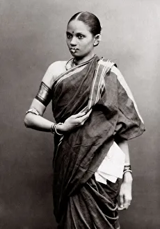 c. 1880s India - young woman with jewellery