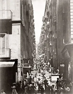 c. 1880s Italy - Gradoni di Chaia Naples Napoli