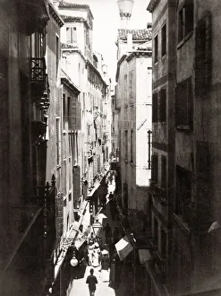 c. 1880s Italy - Merceria Dell Orlogio, street Venice