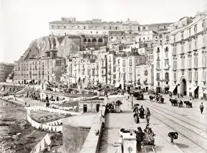 c. 1880s Italy - Naples Napoli - Strada di Santa Lucia
