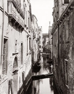 Gondola Collection: c. 1880s Italy - Rio San Antonio Venice Venezia