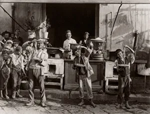 Spaghetti Prints: c. 1880s Italy - spaghetti makers
