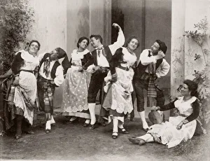 Folk Prints: c. 1880s Italy the Tarantella folk dance