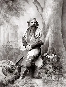 c. 1880s Japan - Aino or Ainu man Hokkaido