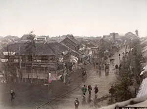 c. 1880s Japan - Basha Michi, street in Yokohama
