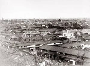 c. 1880s Japan - birdseye view of Tokyo