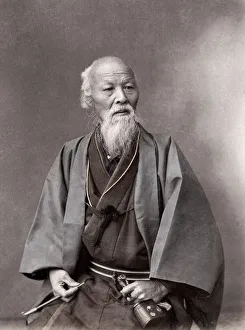 c. 1880s Japan - distingusihed man with a grey beard