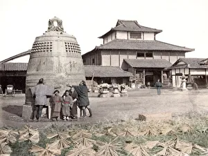c. 1880s Japan - giant bronze bell