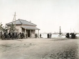 c. 1880s Japan - Hatoba, pier Kobe
