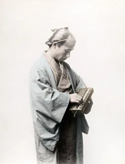 c. 1880s Japan - man with an abacus