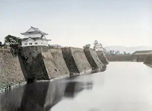 c. 1880s Japan - moat of Osaka Castle