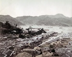 c. 1880s Japan - naval dockyard, Nagasaki
