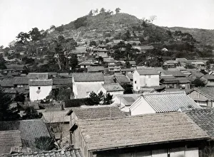c. 1880s Japan - rooftop view, possibly Nagasaki
