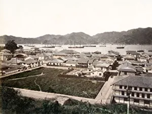 c. 1880s Japan - seafront at Nagasaki