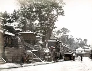 c. 1880s Japan - snow scene, probably Tokyo