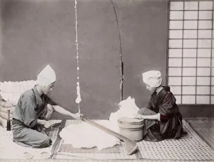 c. 1880s Japan - spinning thread