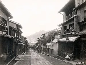c. 1880s Japan - street in Nagasaki