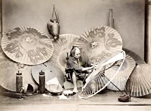 c. 1880s Japan - umbrella and parasol maker