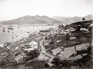 c. 1880s Japan - waterfront view of Nagasaki