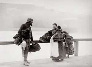 c. 1880s North East England - Whitby: fisherman and fisherwoman