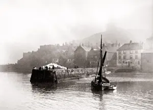 c. 1880s North East England - Whitby: harbour and boat