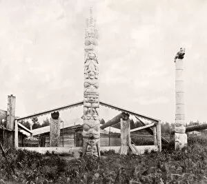 c. 1880s North totem pole, probably Metlakatla, BC Canada
