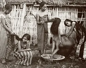 Cultural Prints: c. 1880s South East Asia - Philippines - girls and women