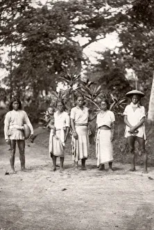 c. 1880s South East Asia - Philippines - men, women & baby