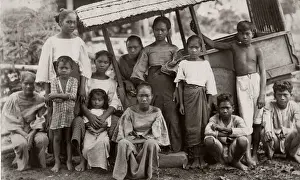 Hisotry Prints: c. 1880s South East Asia - Philippines - women and children