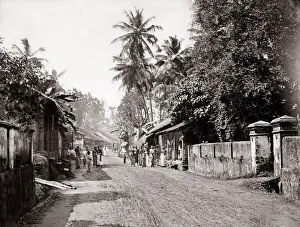 c. 1880s - Sri Lanka Ceylon - street scene
