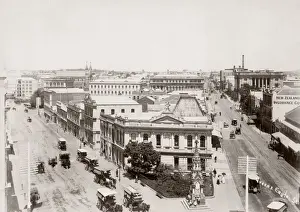 Junction Prints: c. 1890 Australia - junction of Queen St & Eagle St Brisbane