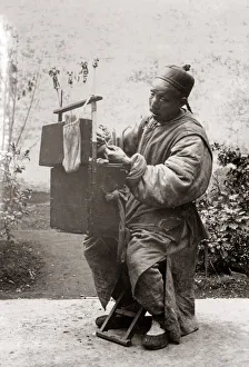 c. 1890 China - Chinese street vendor