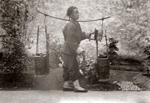 c. 1890 China - Chinese street vendor