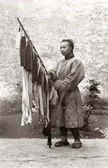 c. 1890 China - Chinese street vendor