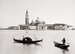 c. 1890 Italy Venice Venezia, gondola