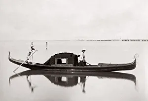 c. 1890 Italy Venice Venezia, gondola