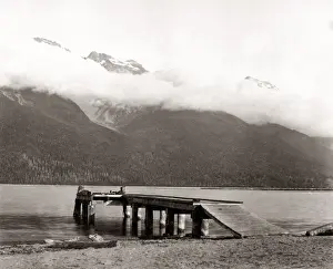 Inlet Prints: c. 1890 New Zealand - Humbolt Mountain Range from Glenorchy Wakatipu