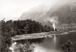 Picnic Prints: c. 1890 New Zealand - Picnic at Wet Jacket Arm, Dusky Sound