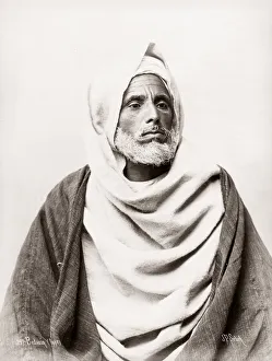 c. 1890 North Africa Egypt - Bedouin man by JP Sebah
