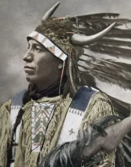 c. 1890s / 1900 - USA - Native American Yellow shirt Brule Sioux