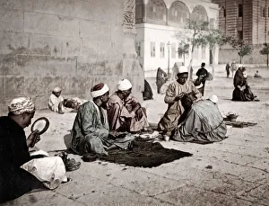 c. 1890s Egypt - group of Egyptian barbers