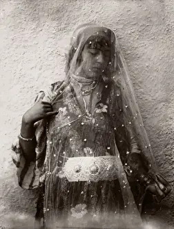 c. 1890s North Africa, prob. Algeria - lightly veiled women